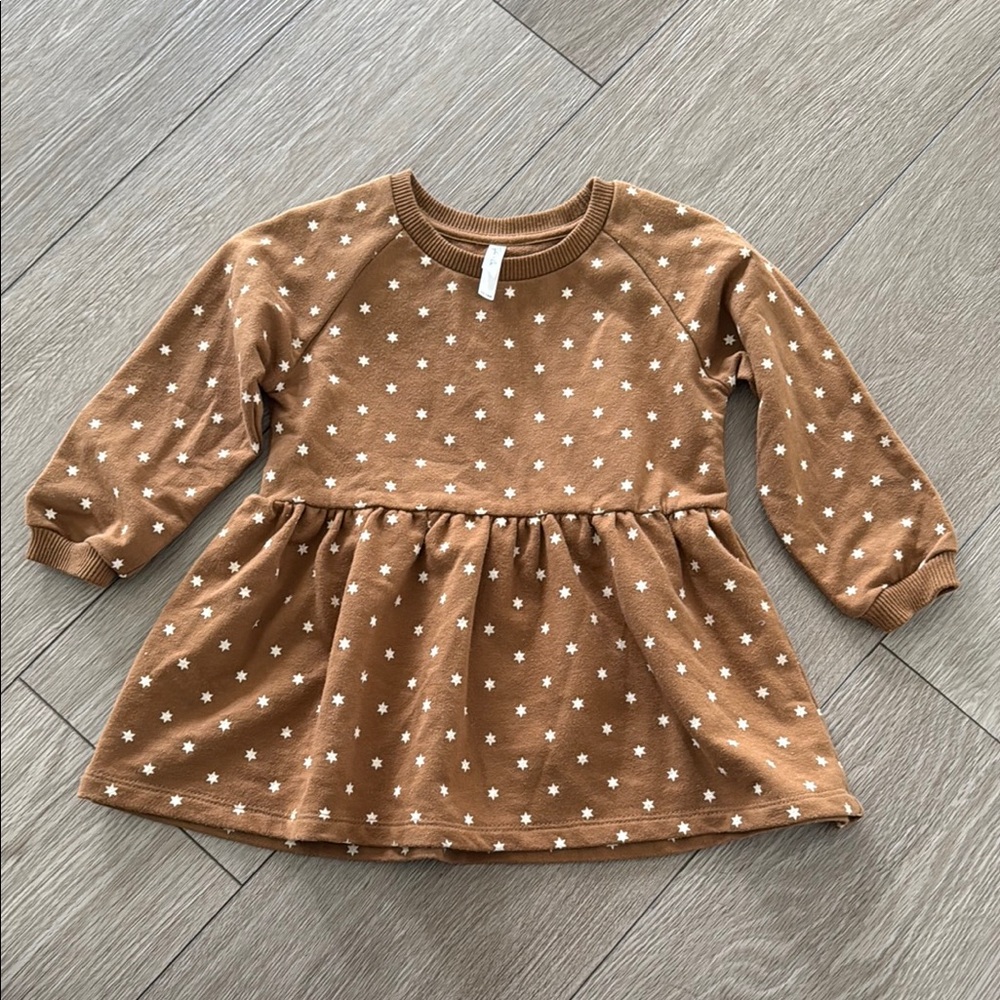 Rylee + Cru stars long sleeve sweatshirt dress size 12-18 months